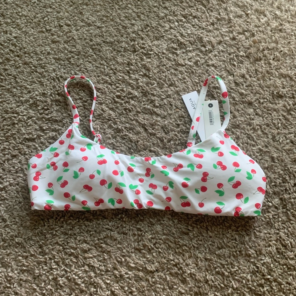 Cherry bathing suit top